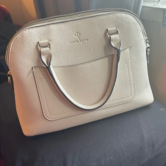 Nanette Lepore Cream Satchel Bag - Picture 1 of 9